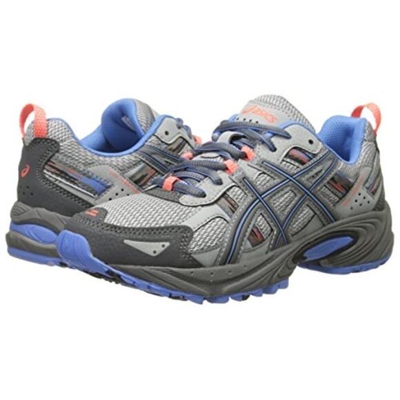 ASICS Gel-Venture 6 Womens Running Shoes Gray/Blue/Coral Size 7 Cushion Support - Picture 1 of 8
